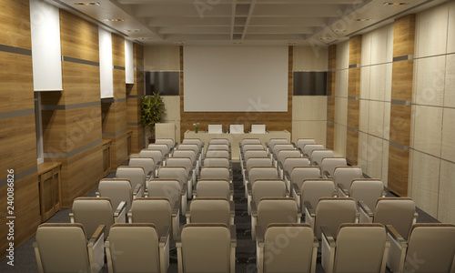 conference room, meeting room, interior visualization, 3D illustration © vadim_fl