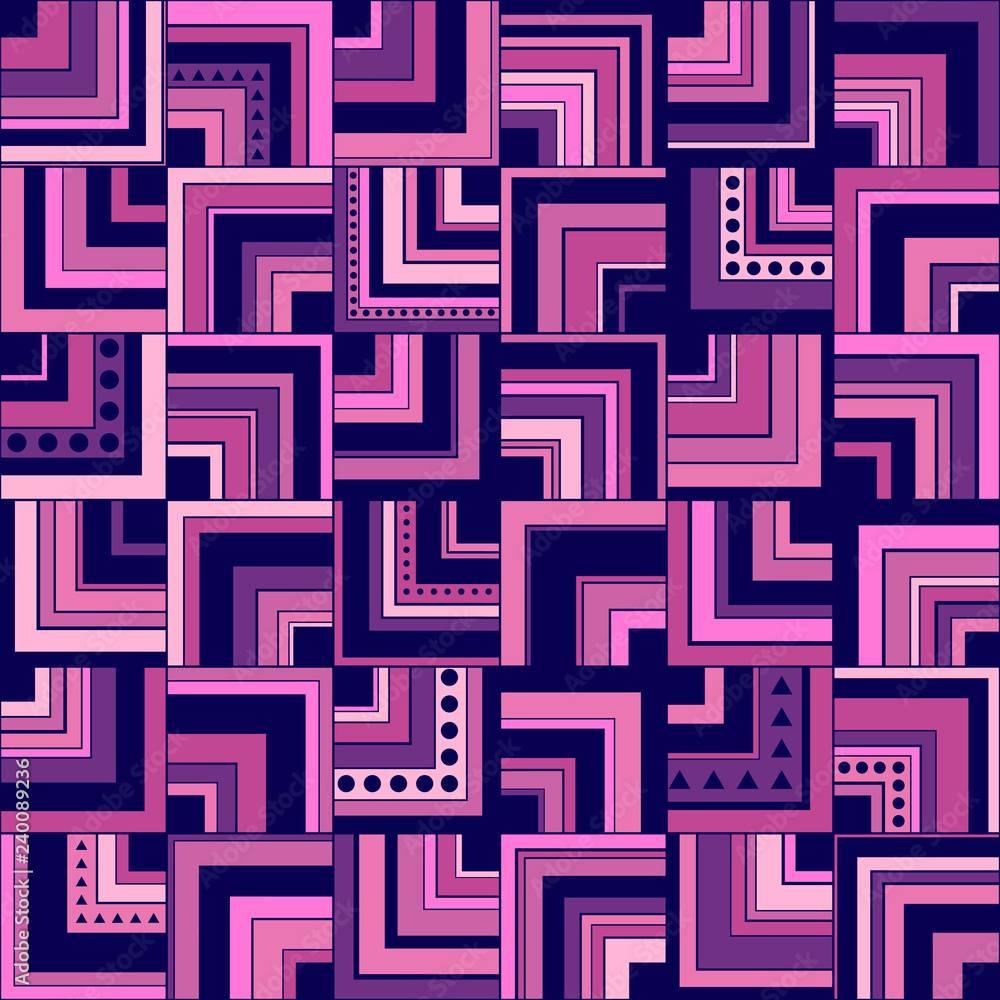Seamless geometric pattern background with squares, circles and triangles Seamless geometric pattern background with squares, circles and triangles