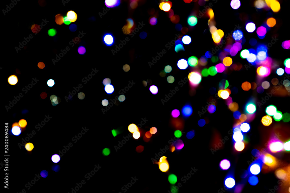 Colorful bokeh shining random abstract background.