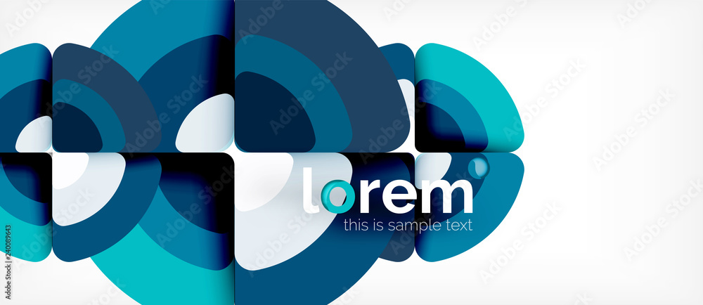 Circles and triangles geometric abstract background. Trendy abstract layout template for business or technology presentation or web brochure cover, wallpaper