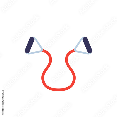 exercise band isolated on white, vector