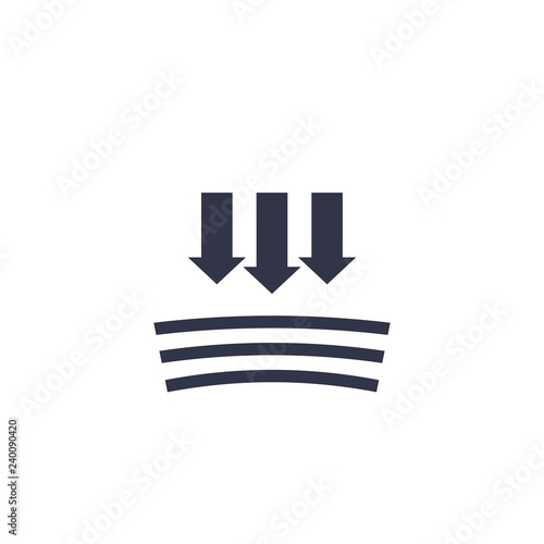 pressure resistance icon, vector