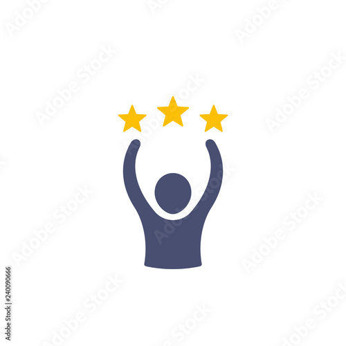 competence and skills icon isolated on white