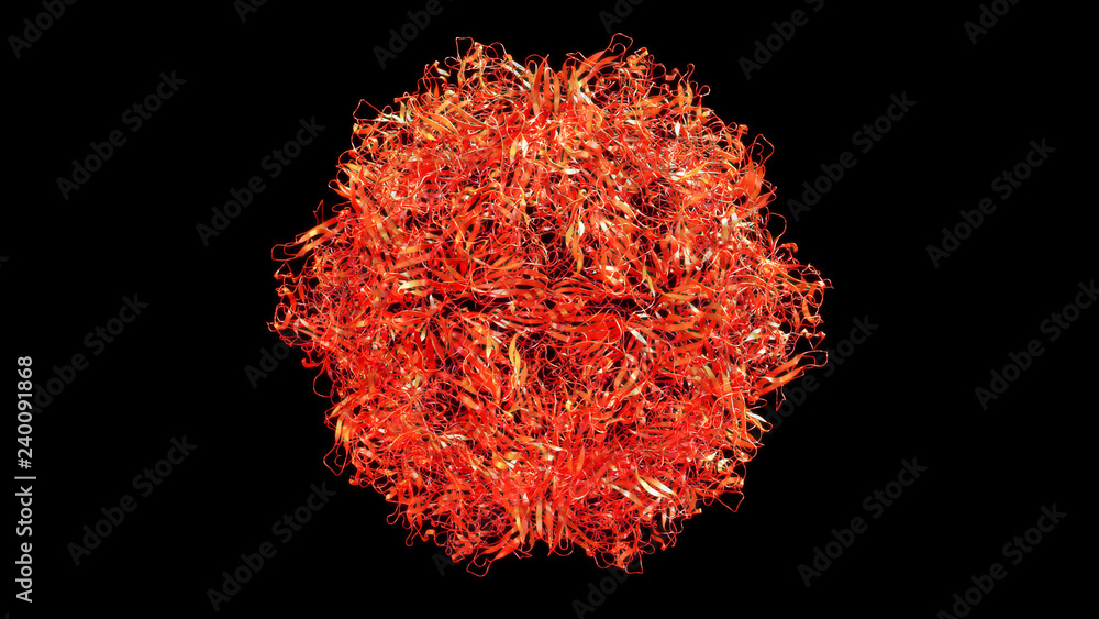 3D CG rendered image of scientifically accurate Feline Panleukopenia