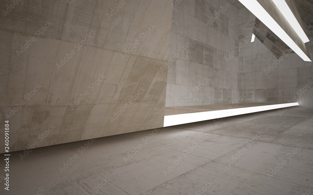 Empty dark abstract concrete room interior with red glass. Architectural background. Night view of the illuminated. 3D illustration and rendering Empty dark abstract concrete room interior with red glass. Architectural background. Night view of the illuminated. 3D illustration and rendering