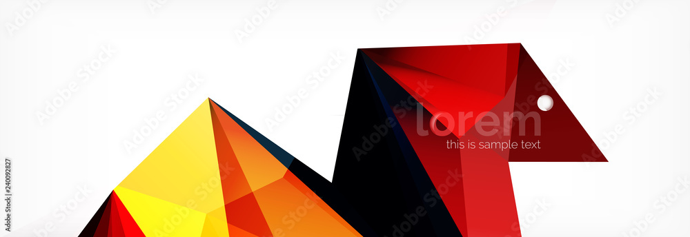 Modern geometric background. Poster template with polygonal elements Modern geometric background. Poster template with polygonal elements