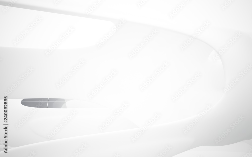 White smooth abstract architectural background. 3D illustration and rendering White smooth abstract architectural background. 3D illustration and rendering