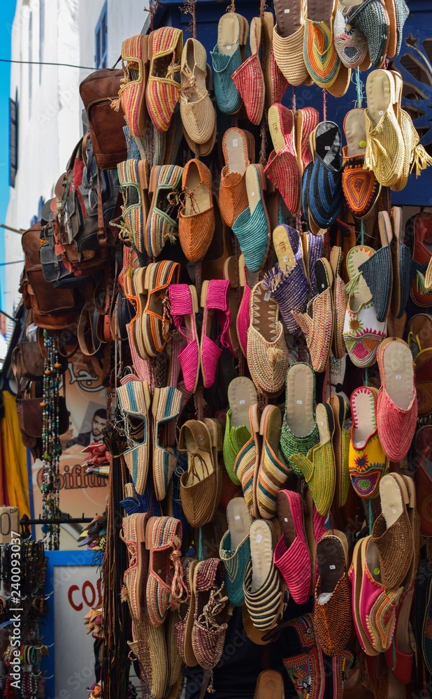 Tradycyjne marokańskie buty - obrazy, fototapety, plakaty 