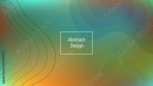 Color geometric gradient, futuristic background. The idea of modern wallpaper design, packaging. Light colored lines, abstract shapes, dots. Background in minimalist style.