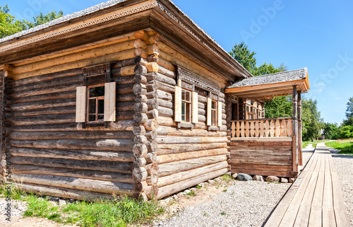 Traditional russian old wooden house in the village © Alexandr Blinov