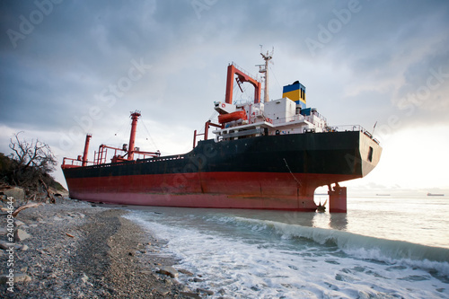 Ship is at the shore