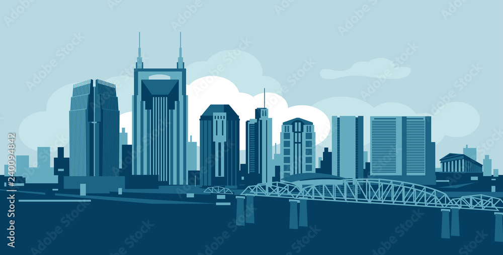Fototapeta premium Nashvile Tennessee skyline