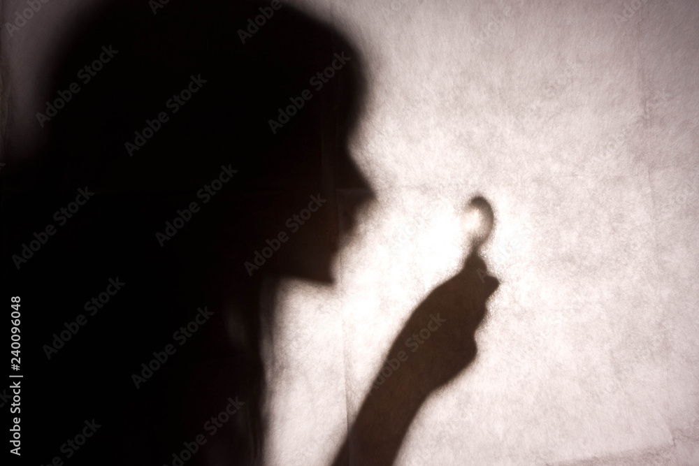 Autoportrait behind fabric Autoportrait behind fabric