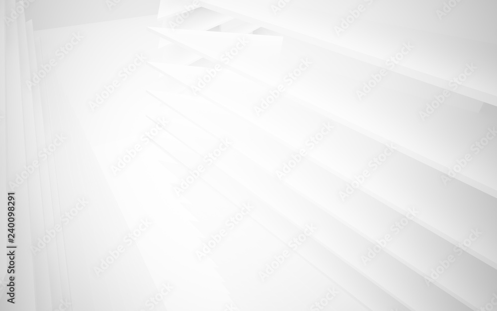 Abstract white interior of the future. 3D illustration and rendering Abstract white interior of the future. 3D illustration and rendering
