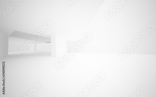 Wallpaper Mural Abstract white interior of the future. 3D illustration and rendering Torontodigital.ca