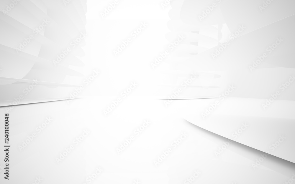 White smooth abstract architectural background. 3D illustration and rendering White smooth abstract architectural background. 3D illustration and rendering