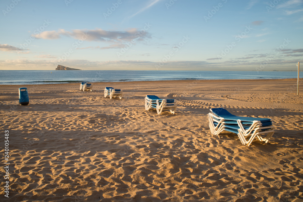 Benidorm beach on a sunny winter day Benidorm beach on a sunny winter day