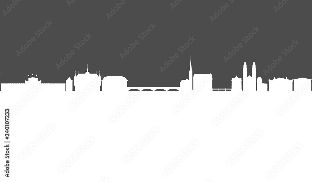 Obraz premium Zürich Silhouette