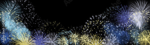 Silvester  Neujahr  2019  Jubil  um  Feuerwerk  Banner  Header  Headline  Panorama  Textraum  copy space