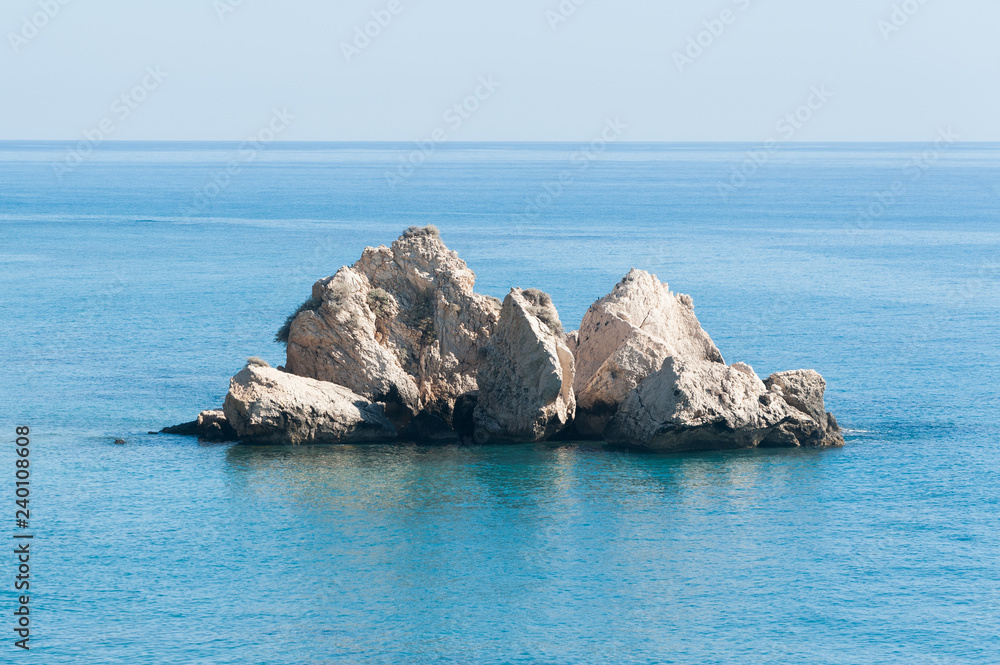 Beautiful rock in the Mediterranean sea