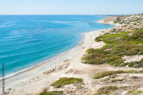 Scenic coast of Mediterranean sea at Cyprus