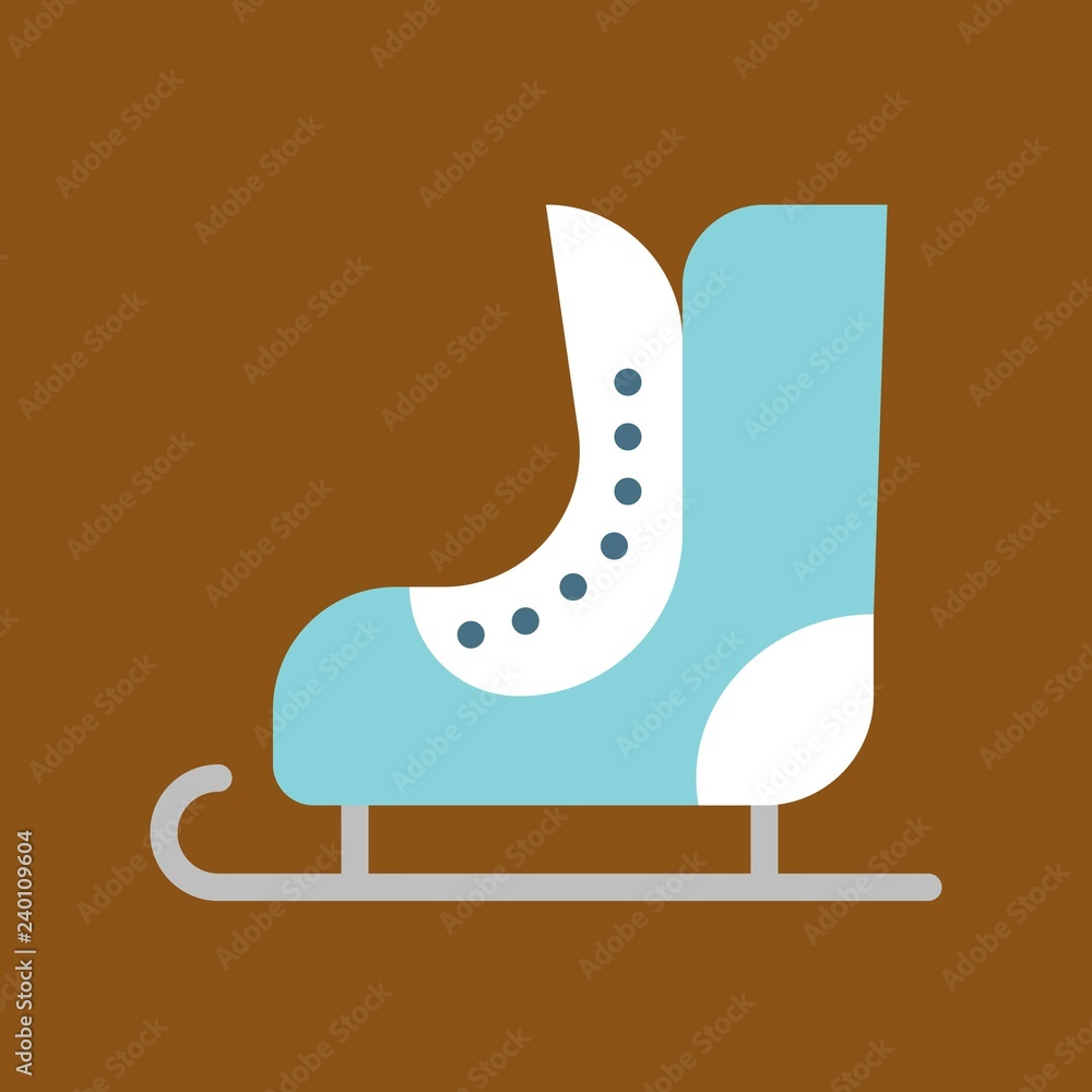 Ice skate vector, Chirstmas related flat style icon Ice skate vector, Chirstmas related flat style icon