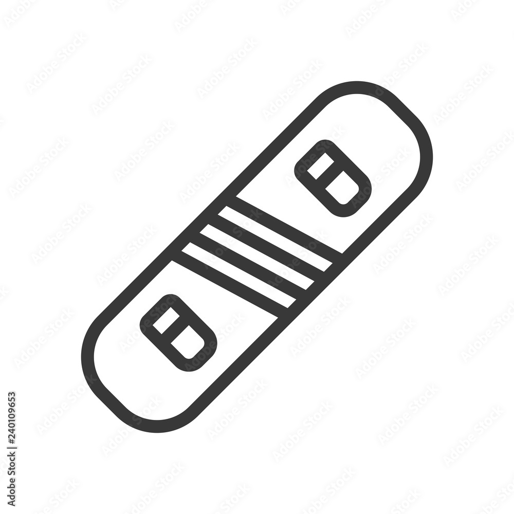 Snowboard vector, Chirstmas related editable outline icon Snowboard vector, Chirstmas related editable outline icon
