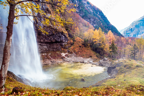 Waterfall in an autumn day in the italian alps © zakaz86
