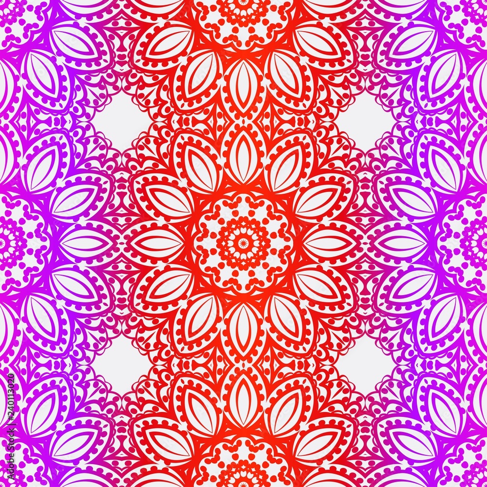 Modern Decorative seamless Floral pattern. Vector colored illustration. paper for scrapbook.