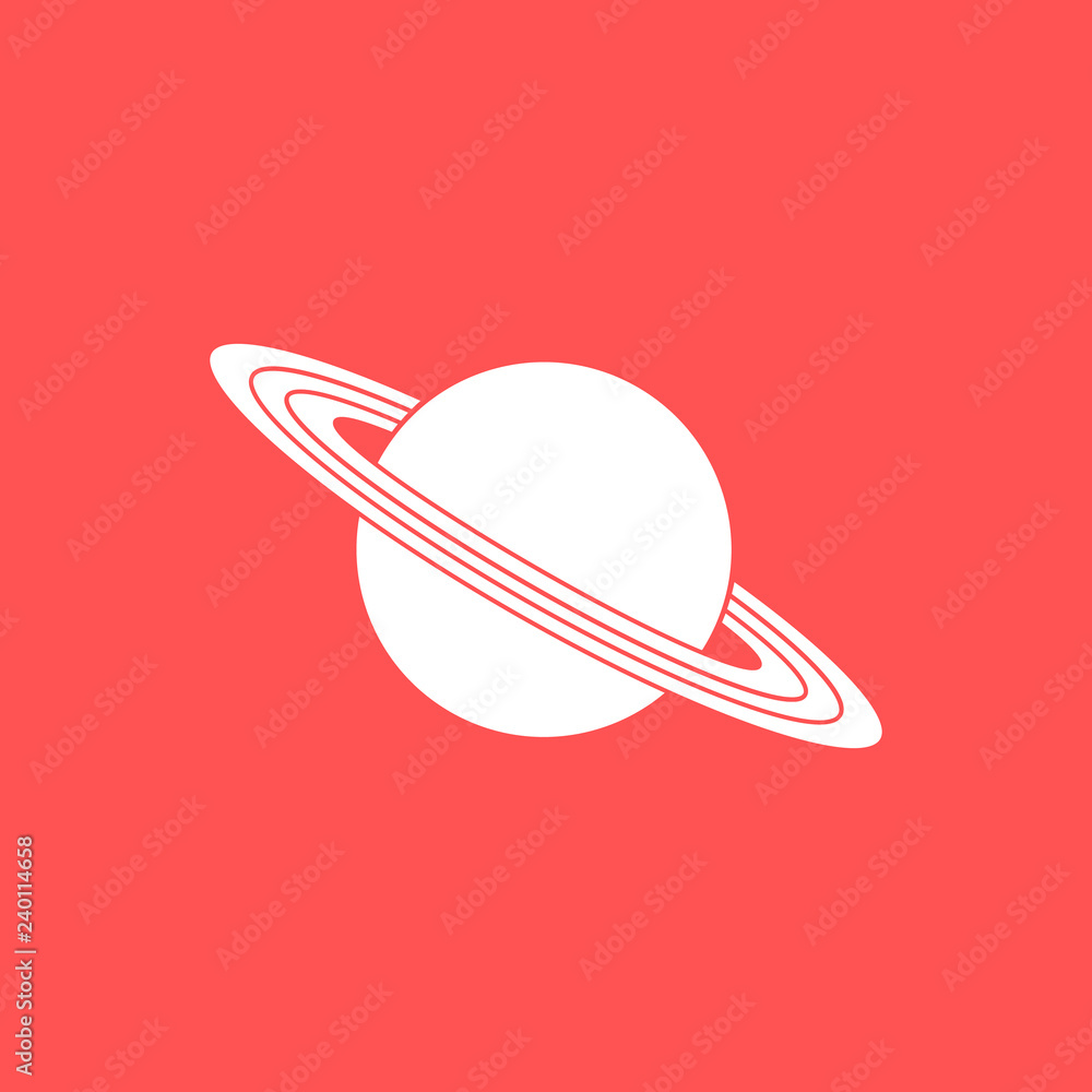 Vector icon planet Saturn with rings. Astronomy. Vector icon planet Saturn with rings. Astronomy.