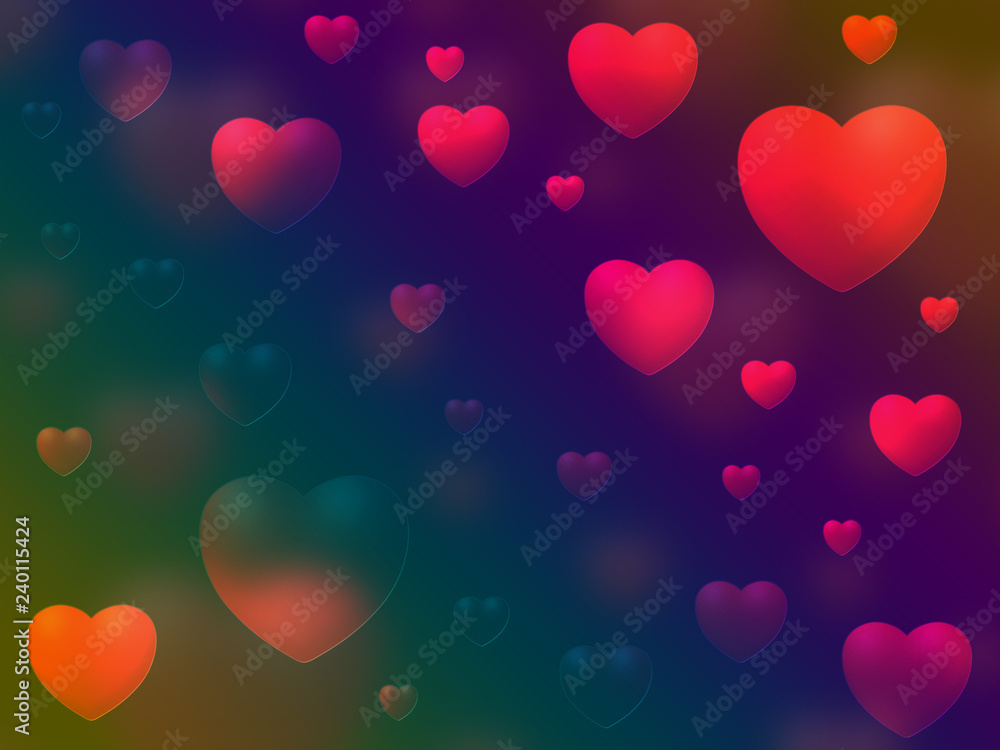 Hearth illustration valentine day background 