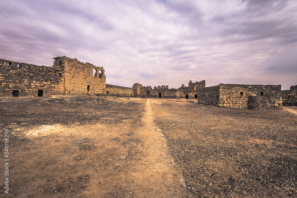 Qasr al Azraq - September 30, 2018: Ancient castle of Qasr al Azraq in Jordan