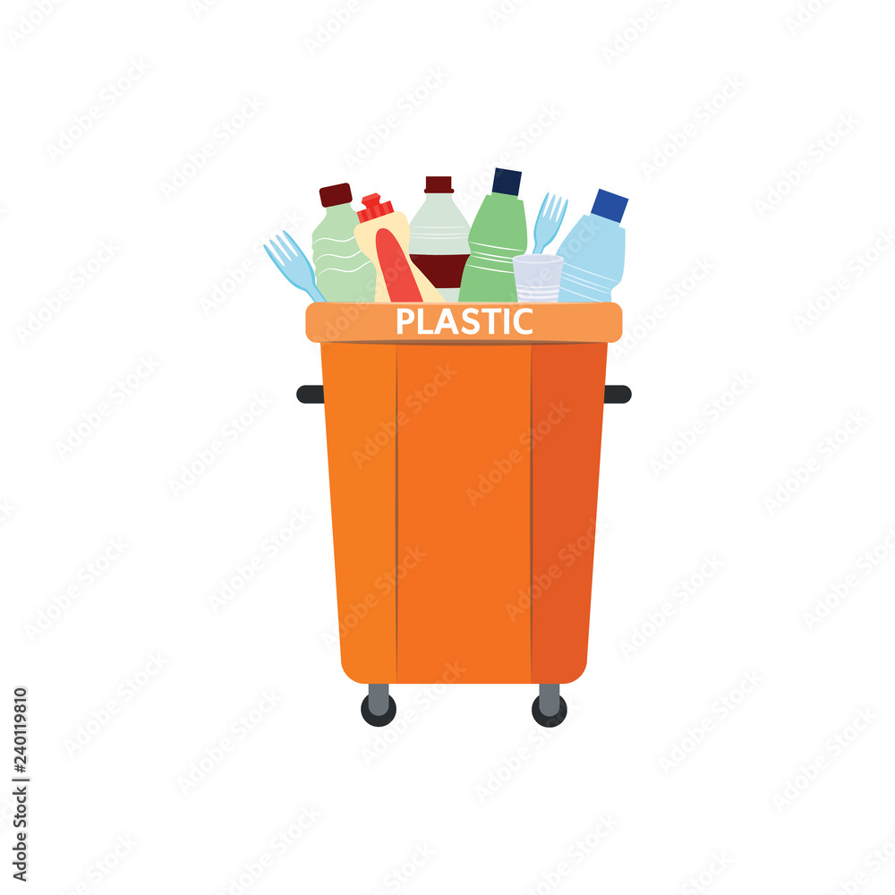 Orange Toxic Waste Bin Isolated On A White Background Stock Photo -  Download Image Now - iStock