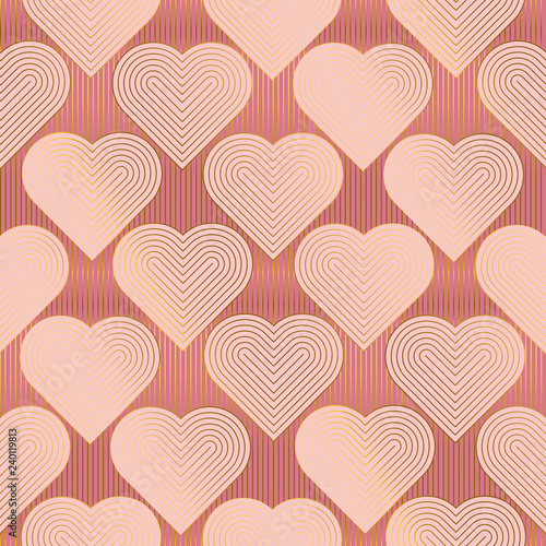 Hearts color seamless vecto...