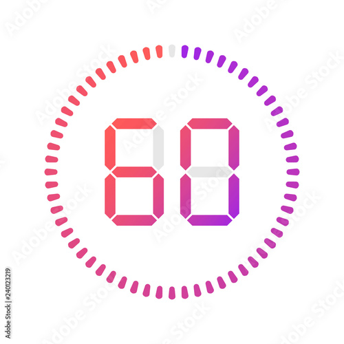 Clock and watch. Vector.
