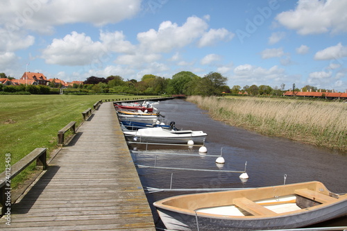 Boote an einem Fluss in Saeby im Norden Dänemarks photo