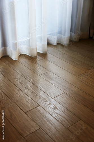 parquet floor in the room