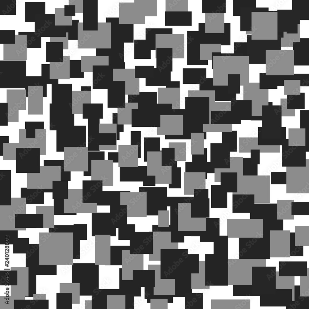 Seamless texture of white, gray, black, geometric, winter camouflage. Seamless texture of white, gray, black, geometric, winter camouflage.