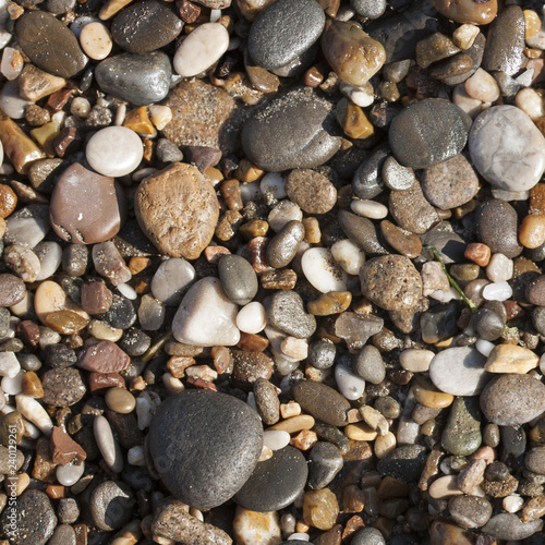 Seamless texture of stones of different sizes