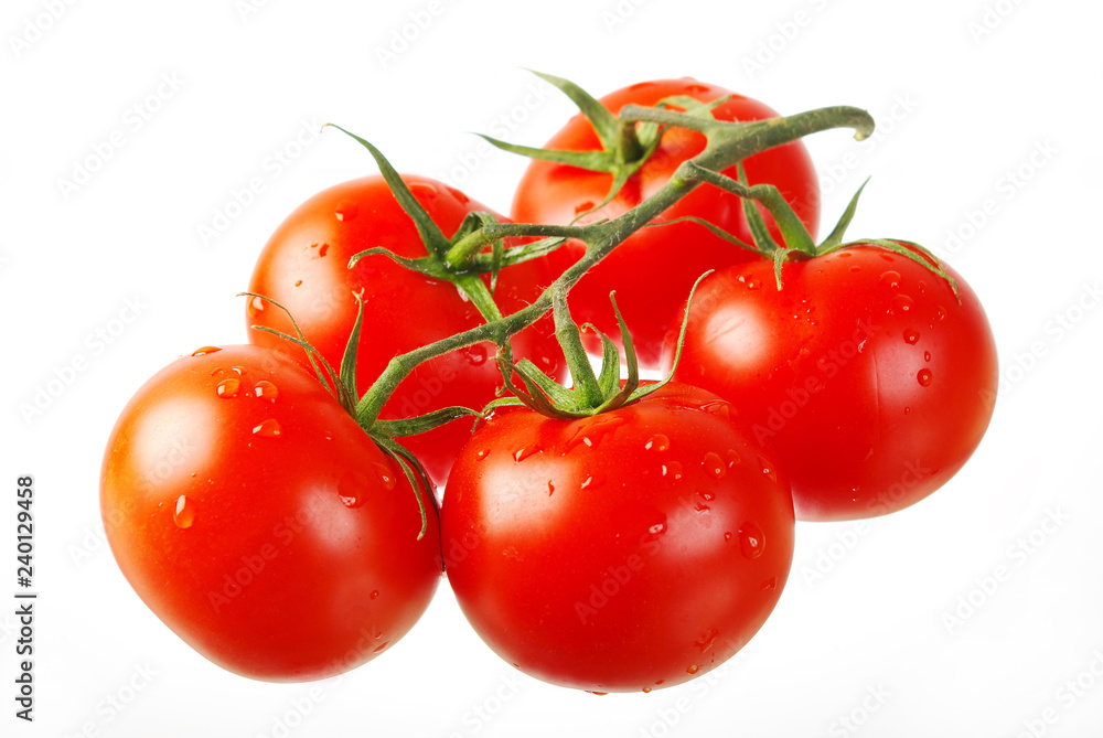 Fresh tomatoes isolated on white Fresh tomatoes isolated on white