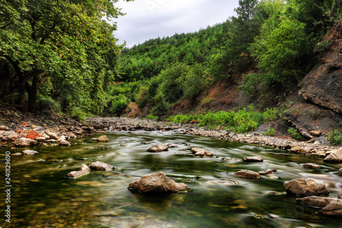 Long exposure of Kurtun creek in Samsun, Turkey photo