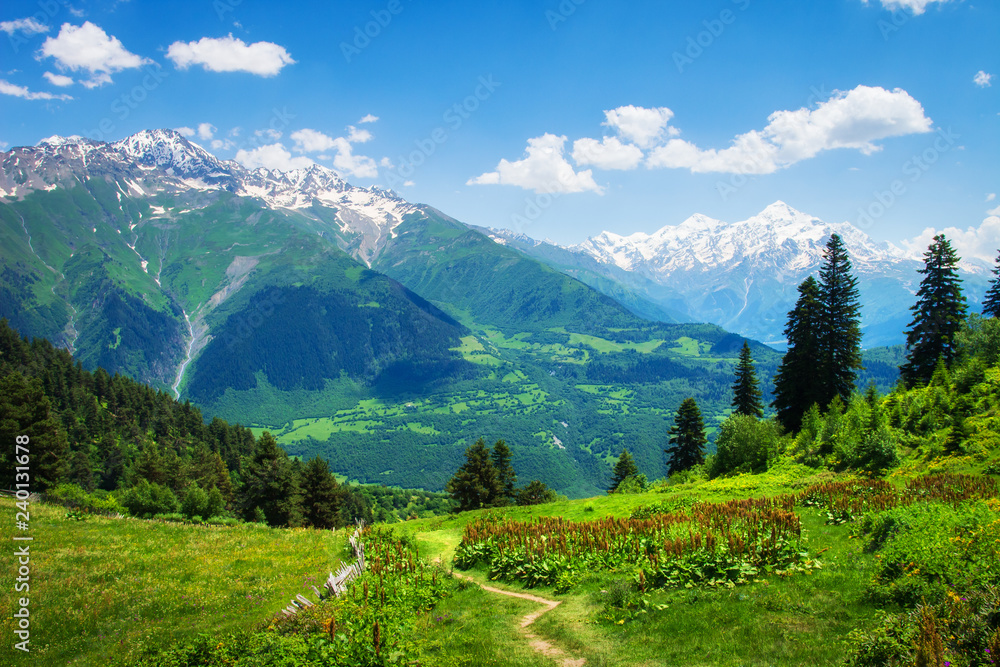 Spring in Alps. Mountain landscape