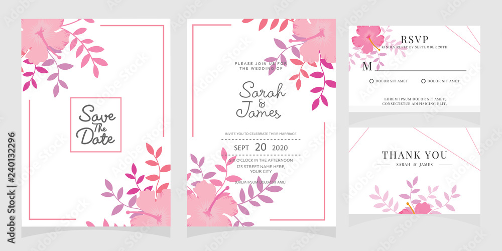 wedding invitation card template with copper color flower floral background. wedding invitation. Save the date. Vector illustration. wedding invitation card template with copper color flower floral background. wedding invitation. Save the date. Vector illustration.