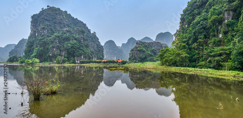 Mountains panoramic view in Ninh Binh  Vietnam