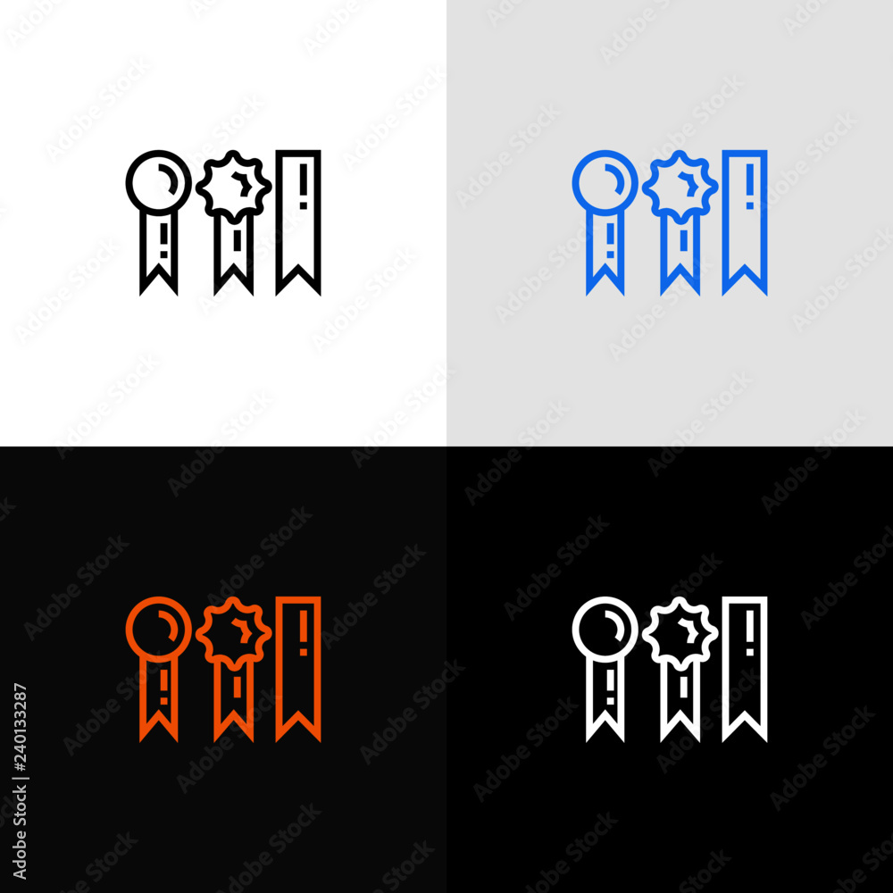 Fototapeta premium badge outline education icon, vector illustrator