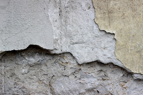 Facade wall bricks aged mortar surface texture close up