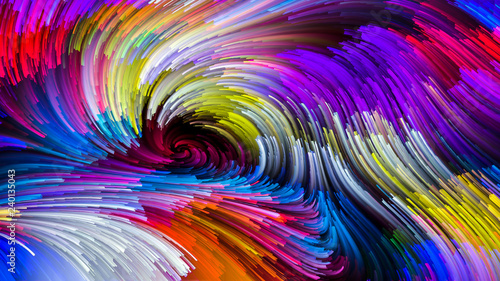 Dance of Colorful Paint