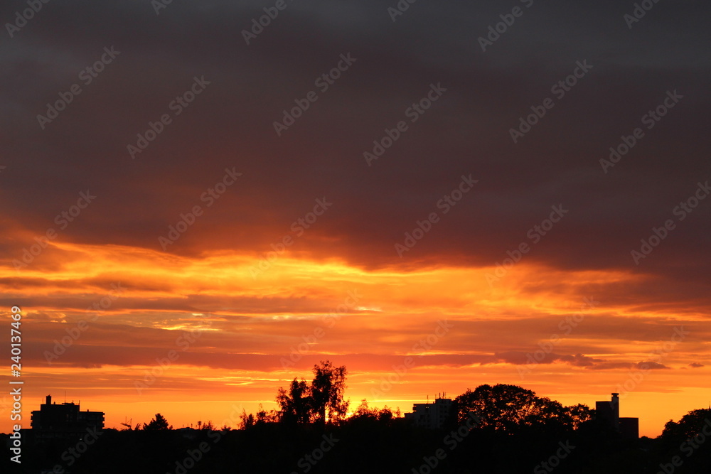 abendrot, himmel abendrot, himmel
