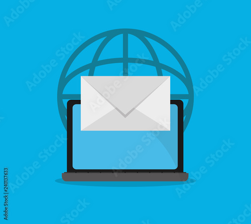 laptop and envelope icons image 