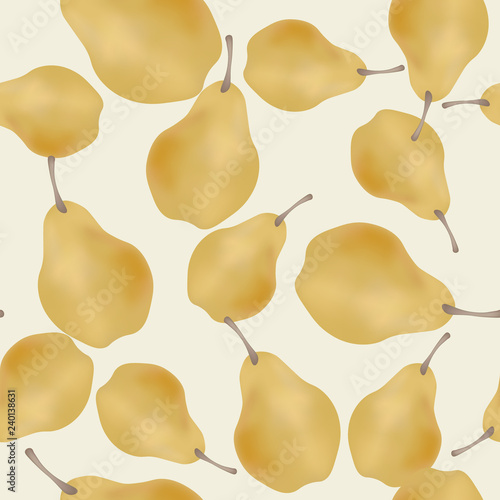 Seamless background with pears